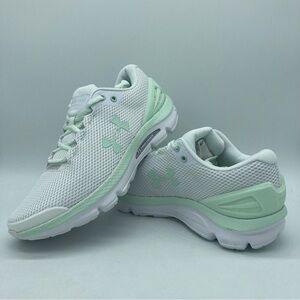 Under Armour Women’s Charged Gemini 2000 Running Sneakers Size 8.5 White/green